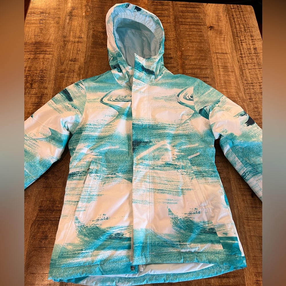 Girls North face Dry Vent coat with hood size 10/12